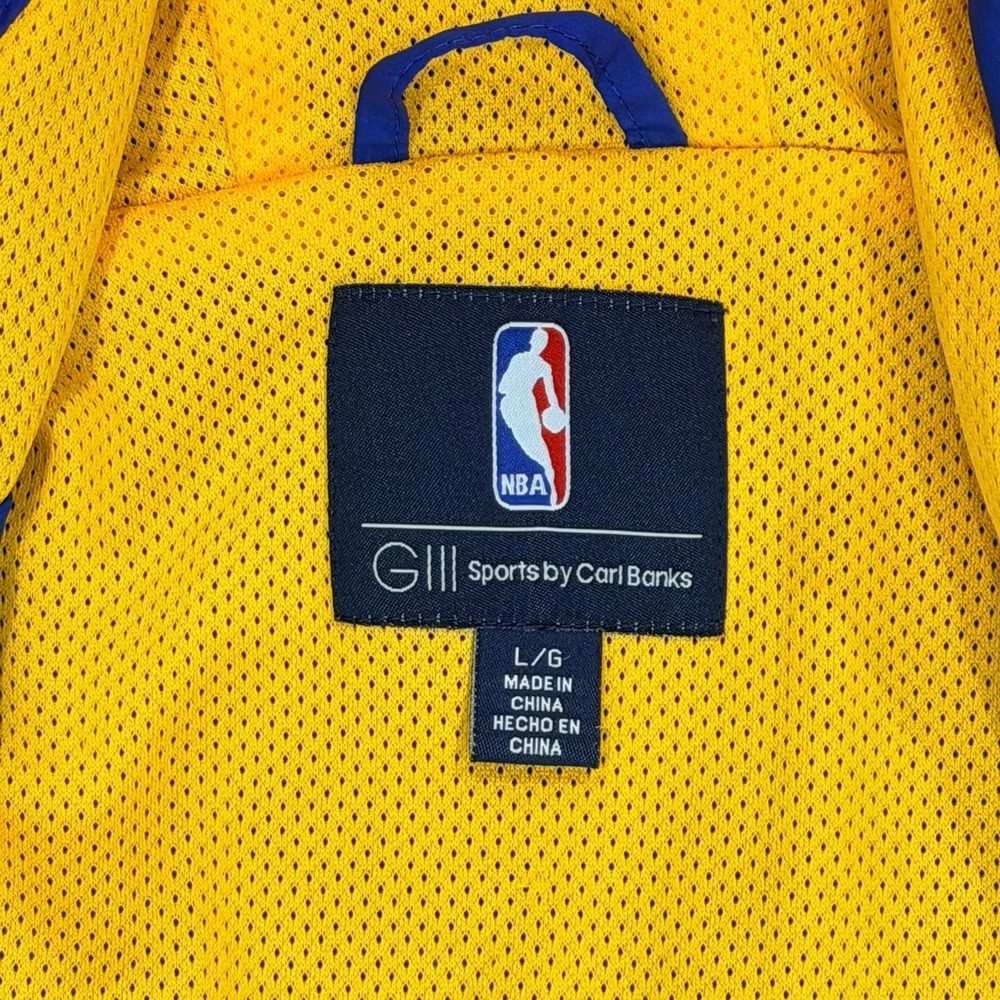 Golden State Warriors Unisex Blue Yellow Zip Hoodie  Lightweight Jacket Size L‎ - Picture 2 of 15